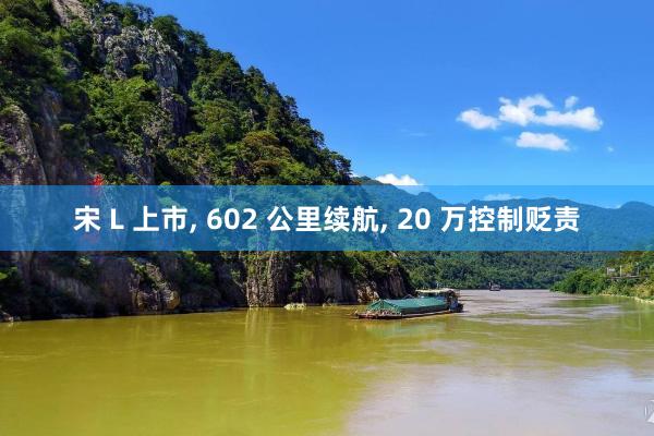 宋 L 上市, 602 公里续航, 20 万控制贬责