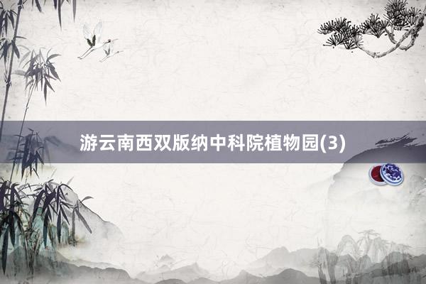 游云南西双版纳中科院植物园(3)