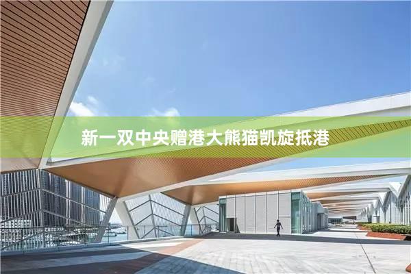 新一双中央赠港大熊猫凯旋抵港