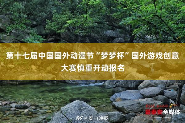 第十七届中国国外动漫节“梦梦杯”国外游戏创意大赛慎重开动报名