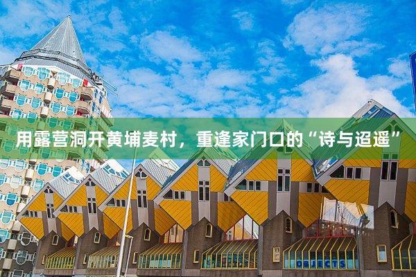 用露营洞开黄埔麦村，重逢家门口的“诗与迢遥”