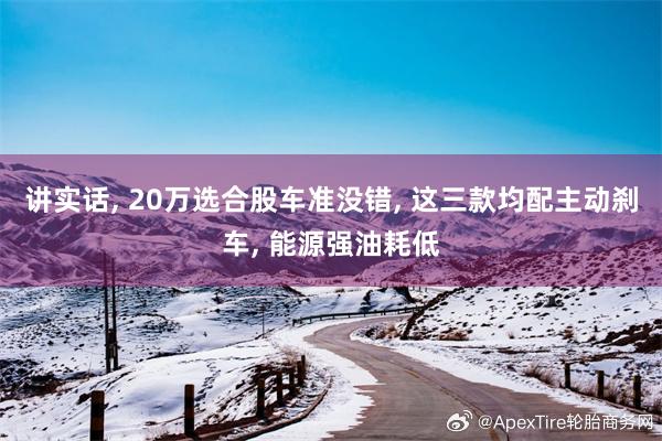 讲实话, 20万选合股车准没错, 这三款均配主动刹车, 能源强油耗低