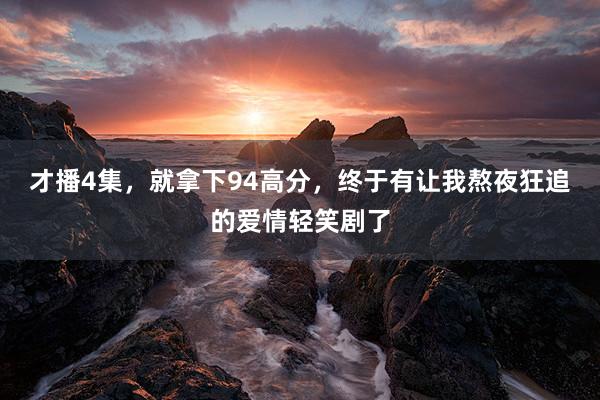才播4集，就拿下94高分，终于有让我熬夜狂追的爱情轻笑剧了