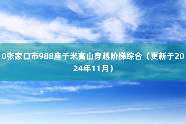 0张家口市988座千米高山穿越阶梯综合（更新于2024年11月）