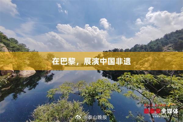 在巴黎，展演中国非遗
